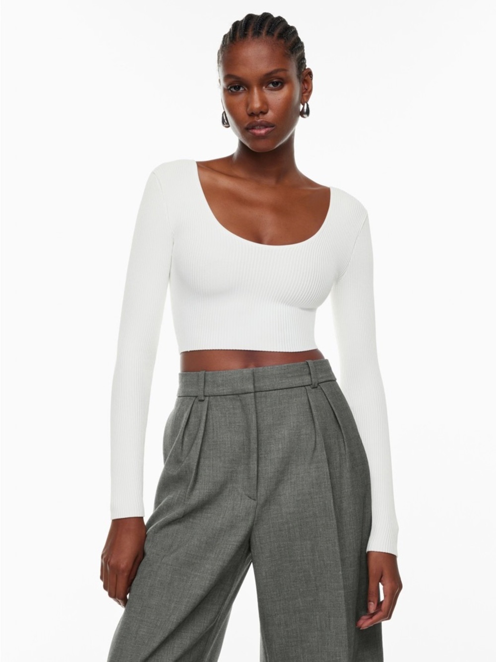 Babaton Sculpt Knit Scoop Neck Top